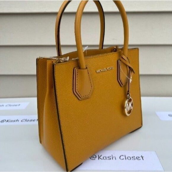 Michael Kors mercer messenger bag medium crossbody purse marigold - Picture 3 of 10